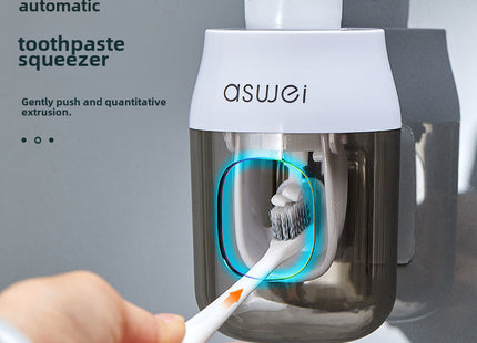 Toothpaste Squeeze Artifact Full-automatic Squeezer Storage Rack Wall-mounted Lazy Toothbrush Holder Non-perforated Children's Rack
