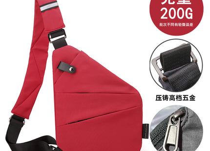 Right shoulder gun bag cross-border wholesale nylon chest bag men's lightweight simple large capacity messenger bag casual close-fitting shoulder bag