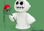 White headed hand holding rose death god