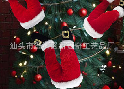Cross-Border Christmas Tree Decorations, Plush Door Decorations, Santa Claus Elf Leg Inserts, Home Vase Inserts, Christmas Decorations