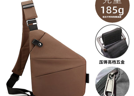 Right shoulder gun bag cross-border wholesale nylon chest bag men's lightweight simple large capacity messenger bag casual close-fitting shoulder bag