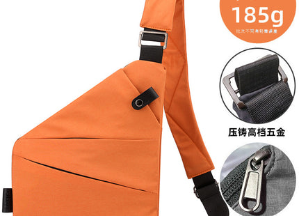 Right shoulder gun bag cross-border wholesale nylon chest bag men's lightweight simple large capacity messenger bag casual close-fitting shoulder bag