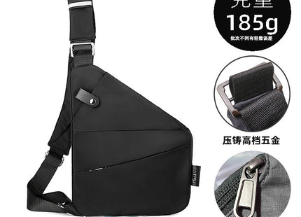Right shoulder gun bag cross-border wholesale nylon chest bag men's lightweight simple large capacity messenger bag casual close-fitting shoulder bag