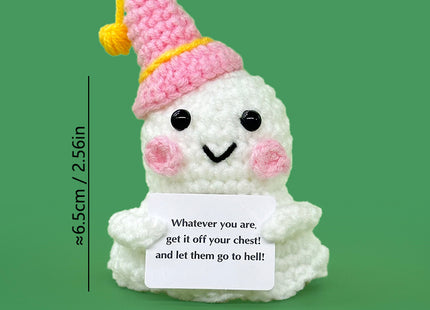 Cross-Border Amazon Handmade Knitted Doll Halloween Gift Ghost Little Devil Grim Reaper Emotional Plush Toy Wholesale