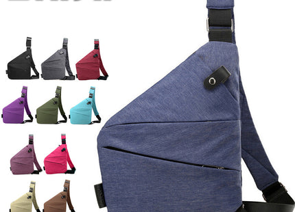 Right shoulder gun bag cross-border wholesale nylon chest bag men's lightweight simple large capacity messenger bag casual close-fitting shoulder bag