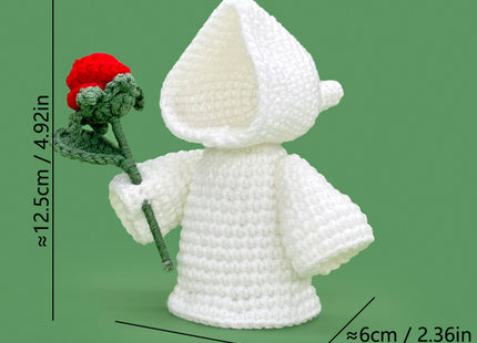 Cross-Border Amazon Handmade Knitted Doll Halloween Gift Ghost Little Devil Grim Reaper Emotional Plush Toy Wholesale
