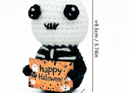 Cross-Border Amazon Handmade Knitted Doll Halloween Gift Ghost Little Devil Grim Reaper Emotional Plush Toy Wholesale
