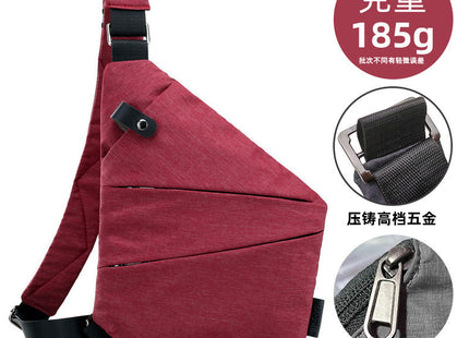 Right shoulder gun bag cross-border wholesale nylon chest bag men's lightweight simple large capacity messenger bag casual close-fitting shoulder bag