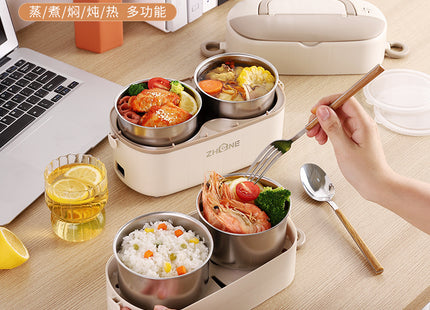 Heating lunch box can be inserted into the electric insulation electric cooking electric heating lunch box self-heating office workers office hot food artifact