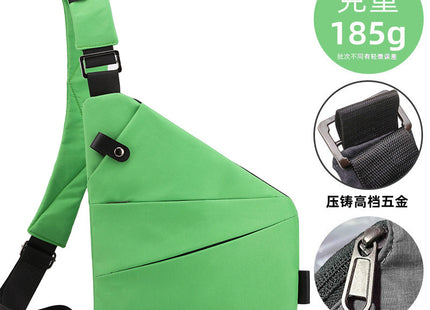 Right shoulder gun bag cross-border wholesale nylon chest bag men's lightweight simple large capacity messenger bag casual close-fitting shoulder bag