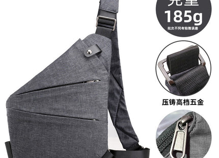 Right shoulder gun bag cross-border wholesale nylon chest bag men's lightweight simple large capacity messenger bag casual close-fitting shoulder bag