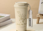 (including tax price) / Double-walled coffee mug 530ml - white lily of the valley design