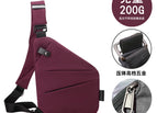 Left shoulder purple