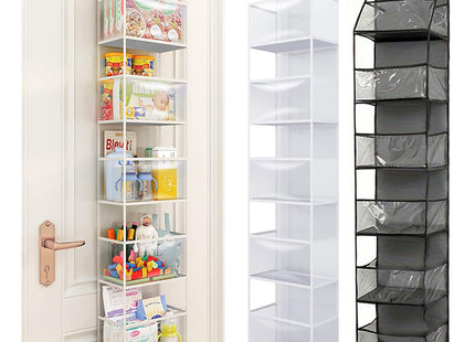Wall-Mounted Storage Hanging Bag Behind the Door, Multi-Layered Dormitory Storage, Multifunctional Clothing and Toy Plastic Bag Storage Bag