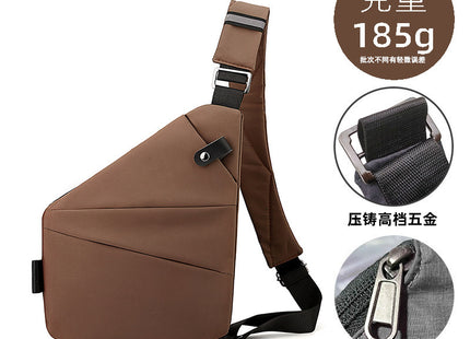 Right shoulder gun bag cross-border wholesale nylon chest bag men's lightweight simple large capacity messenger bag casual close-fitting shoulder bag