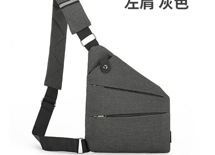 Right shoulder gun bag cross-border wholesale nylon chest bag men's lightweight simple large capacity messenger bag casual close-fitting shoulder bag