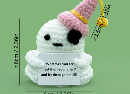 Cross-Border Amazon Handmade Knitted Doll Halloween Gift Ghost Little Devil Grim Reaper Emotional Plush Toy Wholesale