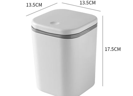 Small Desktop Trash Can for Home Office High-End Dormitory Press with Lid Mini Plastic Storage Trash Can