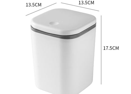 Small Desktop Trash Can for Home Office High-End Dormitory Press with Lid Mini Plastic Storage Trash Can