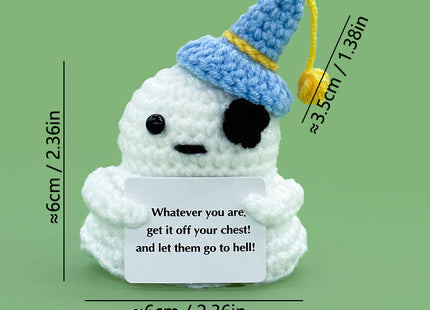 Cross-Border Amazon Handmade Knitted Doll Halloween Gift Ghost Little Devil Grim Reaper Emotional Plush Toy Wholesale