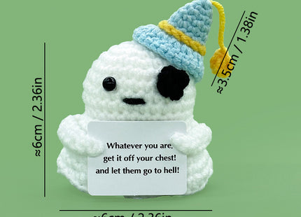 Cross-Border Amazon Handmade Knitted Doll Halloween Gift Ghost Little Devil Grim Reaper Emotional Plush Toy Wholesale