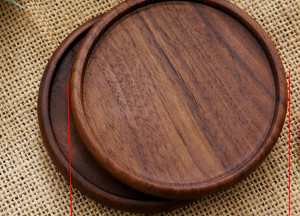 Wooden Coaster Black Walnut Square Coaster Wooden Insulation Pad Solid Wood Coaster Engraved Logo