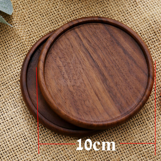 Wooden Coaster Black Walnut Square Coaster Wooden Insulation Pad Solid Wood Coaster Engraved Logo