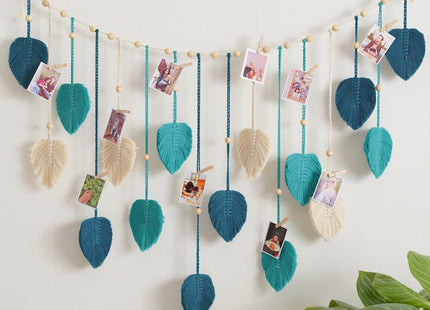 Nordic Handmade Woven Leaf Tapestry Bohemian Photo Homestay Bedroom Children's Room Background Wall Wall Decorations