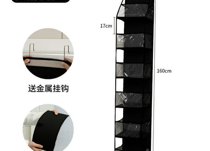 Wall-Mounted Storage Hanging Bag Behind the Door, Multi-Layered Dormitory Storage, Multifunctional Clothing and Toy Plastic Bag Storage Bag