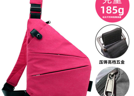 Right shoulder gun bag cross-border wholesale nylon chest bag men's lightweight simple large capacity messenger bag casual close-fitting shoulder bag