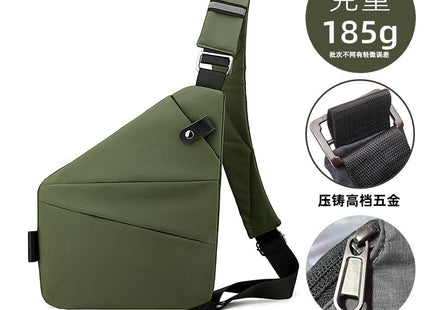 Right shoulder gun bag cross-border wholesale nylon chest bag men's lightweight simple large capacity messenger bag casual close-fitting shoulder bag
