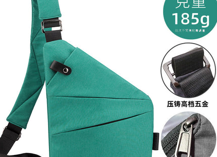 Right shoulder gun bag cross-border wholesale nylon chest bag men's lightweight simple large capacity messenger bag casual close-fitting shoulder bag