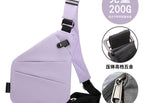 Right shoulder light purple