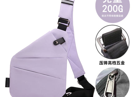 Right shoulder gun bag cross-border wholesale nylon chest bag men's lightweight simple large capacity messenger bag casual close-fitting shoulder bag