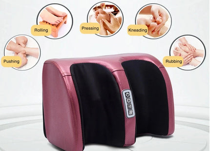 Electric Foot Massager Shiatsu Kneading Deep Tissue Relax Heated Roller Calf Pain Relief Fatigue Muscles Vibrator Machine Health