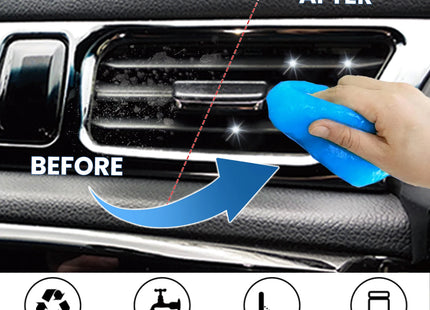 Super Car Cleaning Gel Multiuse Reusable Dirt Cleaner Gel Keyboard Laptop Auto Interior Dust Dirt Remover Gel Cleaning Tools 70g