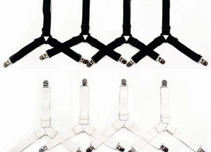 4pcs Adjustable Triangle Elastic Suspenders Gripper Belt Bed Sheet Fasteners Mattress Covers Sofa Cushion Strap Clip Home Gadget