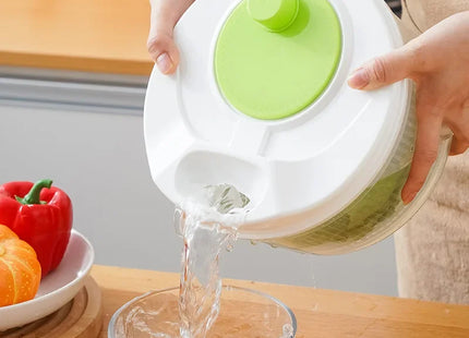 Multifunctional Household Manual Vegetable Dehydrator - Salad Spinner with Fruit, Lettuce Drain Basket  Home Gadget