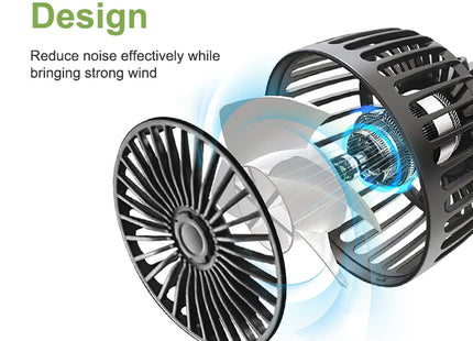 Car Fan 360° 3-speed Car Seat Back Cooling Fan USB Charge Dual Head Fan Adjustable Rotation Neck Cooler for Car Home Accessories