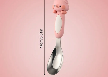 316 Stainless Baby Special Feeding Spoon Silicone Yuanbao Spoon Deepen Soup Spoon Tableware Gadgets Anti Slip Handle