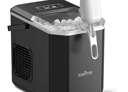 Loefme Ice Maker Cubes Machine Small Automatic Cleaning Bullet Shaped Ice Makers Fast Ice Making For Households Caffee Camping