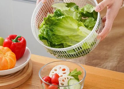 Multifunctional Household Manual Vegetable Dehydrator - Salad Spinner with Fruit, Lettuce Drain Basket  Home Gadget