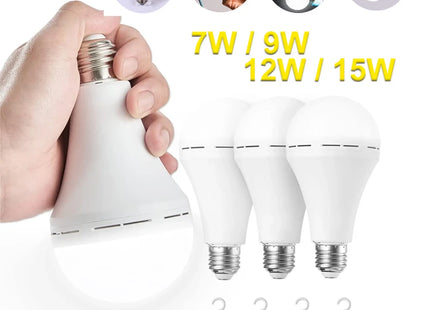 LED Rechargeable Light Bulb 7w 9w 12w 15w 85-265V Emergency Bulb Portable Hanging Camping Lamp for Tent Home Power Failure Porch