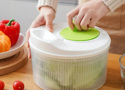 Multifunctional Household Manual Vegetable Dehydrator - Salad Spinner with Fruit, Lettuce Drain Basket  Home Gadget