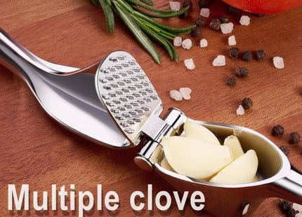 Hand Press Garlic Crusher Easy To Squeeze and Clean Soft and Easy To Squeeze Handle Zinc Alloy Garlic Chopper and Crusher