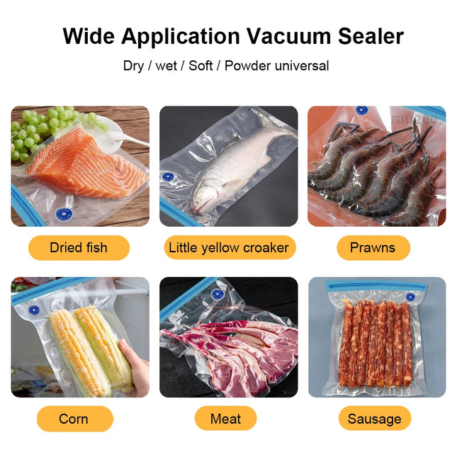 Air Vacuum Sealer Pump Automatic Food Sealing Pump USB Rechargeable Sealer Pump For Food Handheld Dry/wet Food Sealer Pump