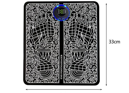 EMS Foot Circulation Massager, 8 Modes USB Rechargeable Leg Muscle Stimulator with Remote Control, Foot & Leg Relaxation Booster