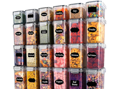 24/48pcs, Sealed Food Storage Containers with Lids - Lunch Boxes Ideal for Organizing and Storing Grains, Rice, Pasta, Tea, Nuts