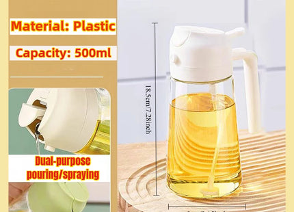 200/300/500ml Oil Spray Bottle BBQ Cooking Olive Oil Sprayer Plastic Baking Oil Spray Empty Bottle Vinegar Bottle Or  Oil brush