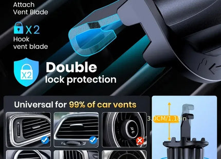 New Car Phone Holder Universal Car Foldable Rotatable GPS Phone Stand Air Vent Mounts Auto Interior Accessories Car Bracket